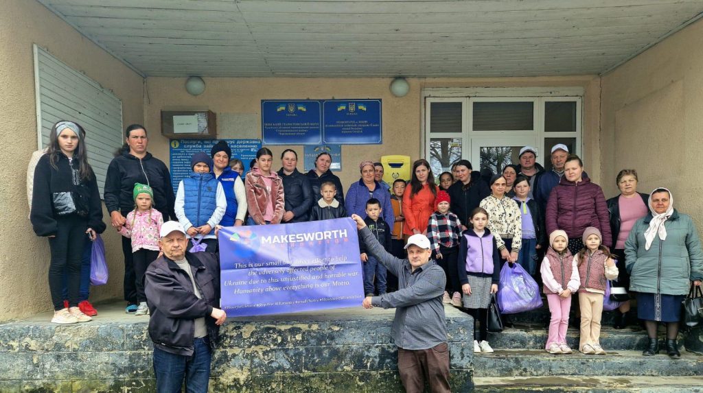 Donating essential food supplies and gifts in Ukraine