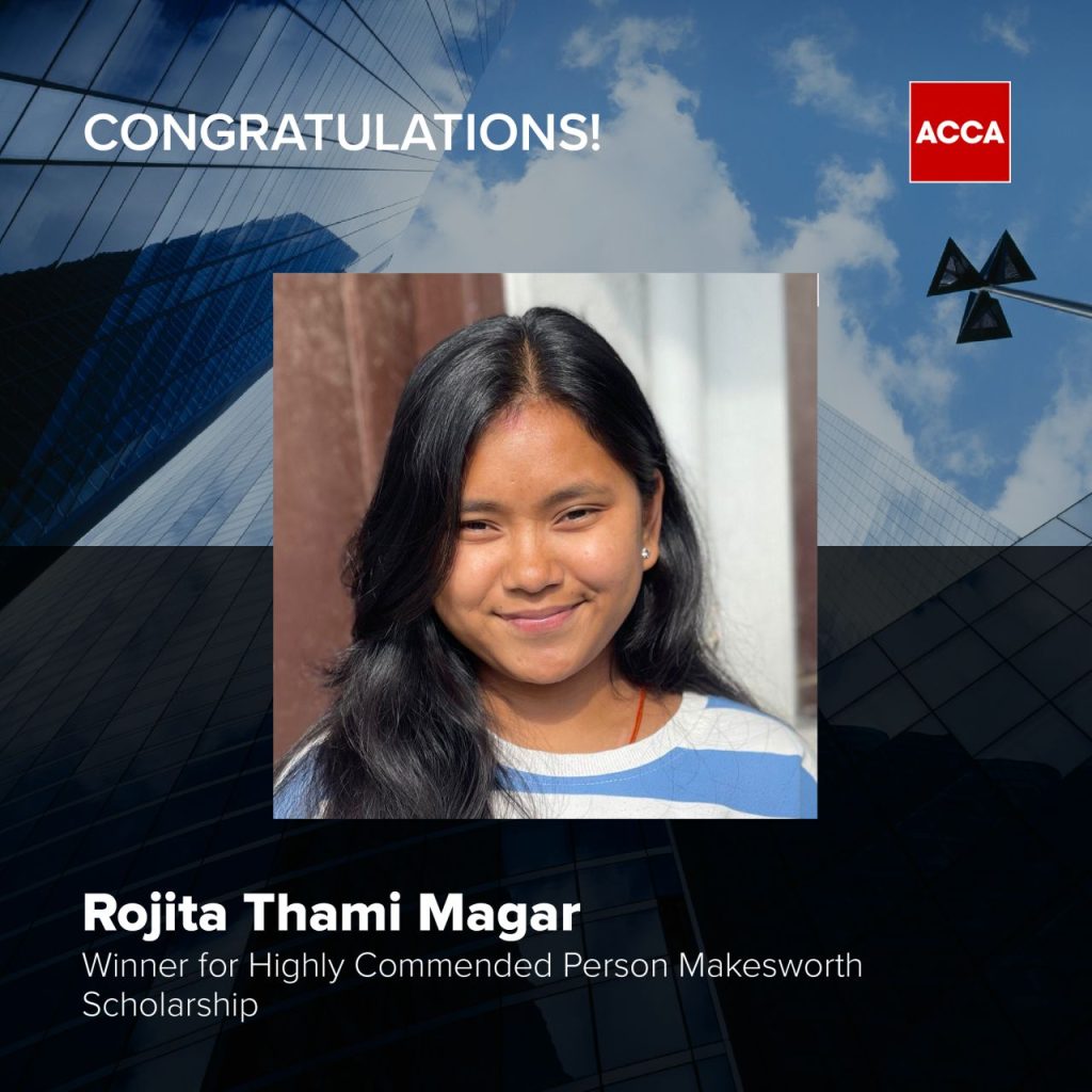 Makesworth ACCA Scholarship- Highly Commended Winner 2024