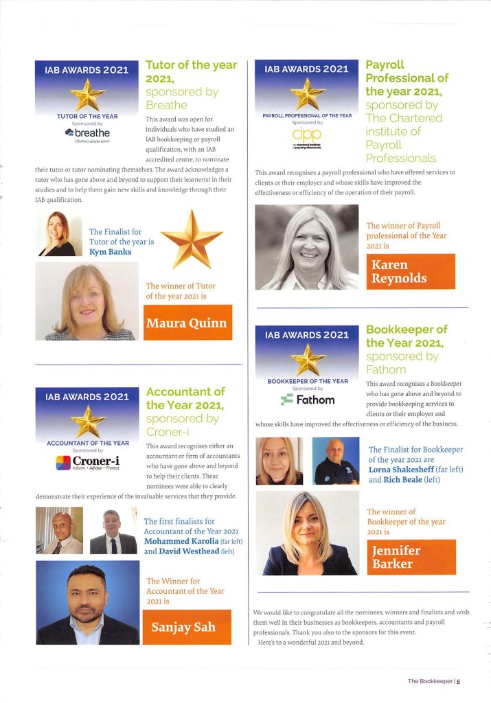 Accountant of the Year 2021 - IAB awards