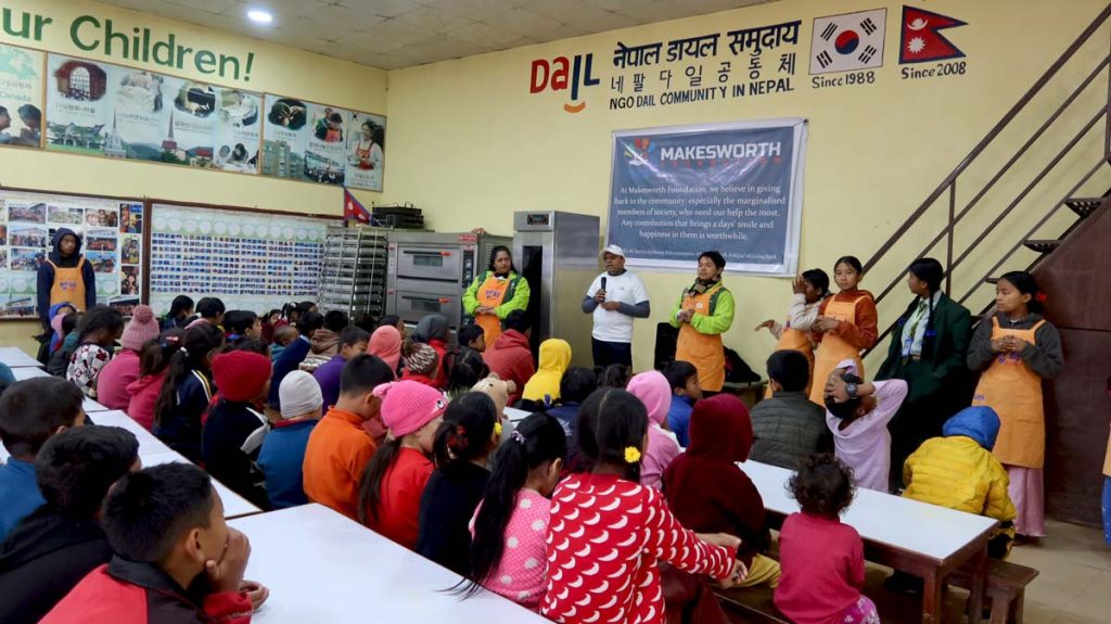 Charity at DAIL Community of Nepal in Kathmandu