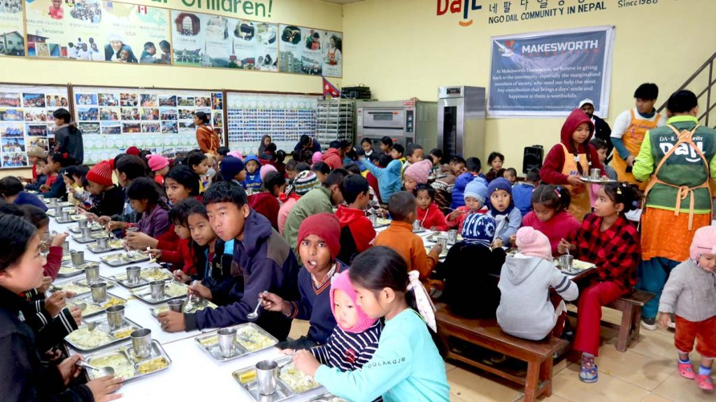 Charity at DAIL Community of Nepal in Kathmandu