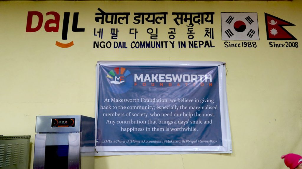 Charity at DAIL Community of Nepal in Kathmandu