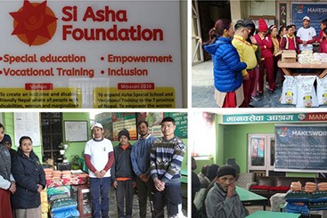 Charity at Manav Sewa Ashram and Si Asha Foundation on 1st January in Nepal